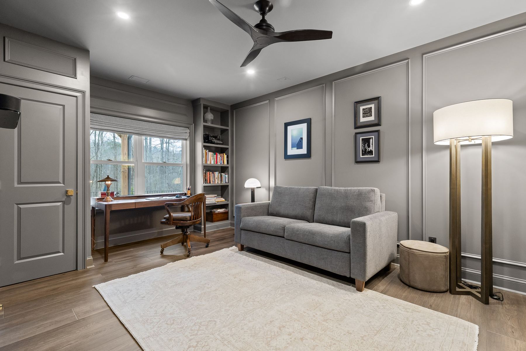 Finished basement entertainment space Atlanta